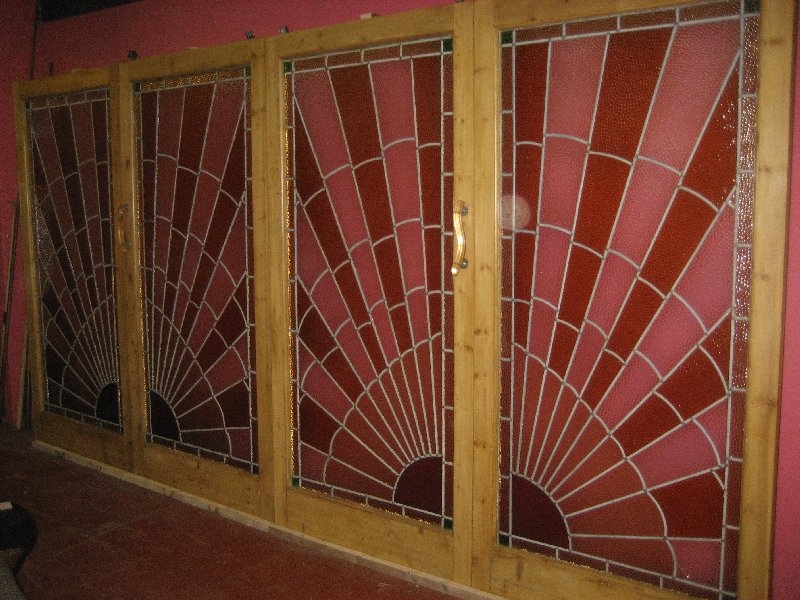Art Deco Stained Glass Room Divider