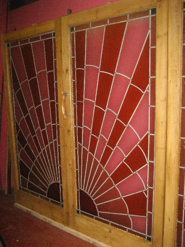 Antique Art Deco Stained Glass Room Divider ANTIQUES.CO.UK