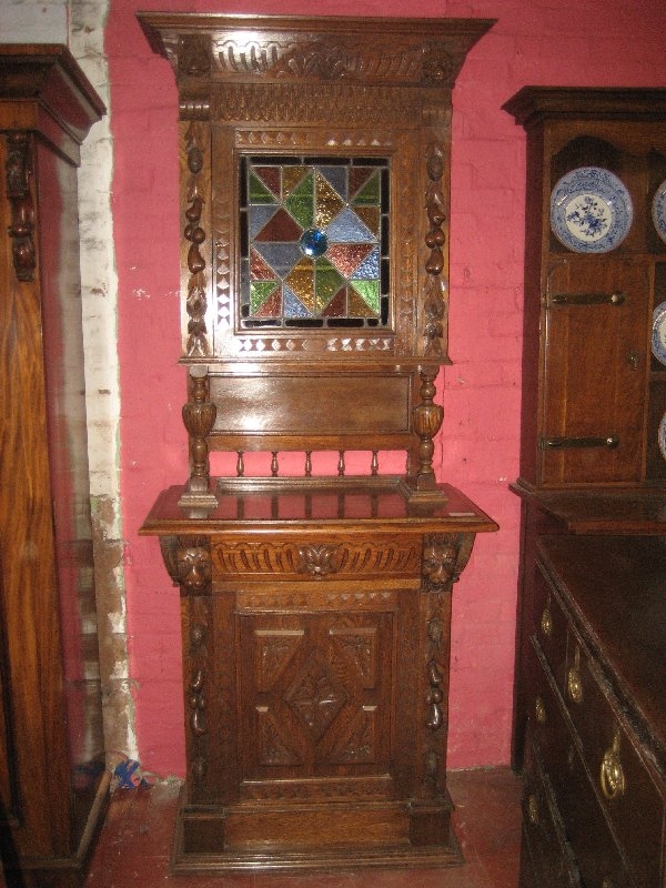 Oak Carved French Cabinet