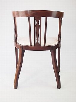 Antique Antique Edwardian Tub Chair -Mahogany Dining Bedroom Desk Dressing Table Chair