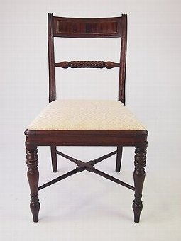 Antique 6 Antique Regency Mahogany Dining Chairs -Harlequin Six Hall Desk Kitchen Chairs