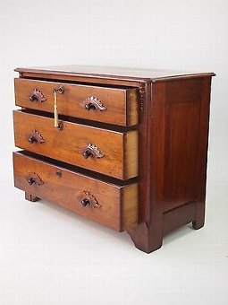 Antique Antique Mahogany Chest Drawers - French Commode Dressing Table TV Unit