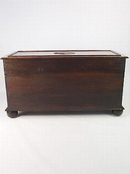 Antique Vintage Oak Blanket Chest -Panelled Coffer Toy Box Coffee Table TV Unit Trunk