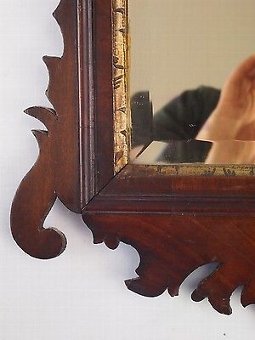Antique Antique Georgian Fretwork Mirror -Chippendale Style Regency Wall Hall Pier Glass
