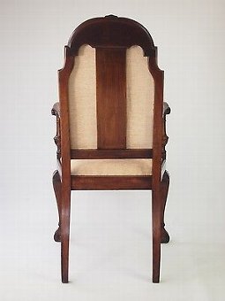 Antique Vintage Walnnut Queen Anne Chair -1920s Desk Dining Bedroom Hall Chair Carver