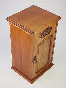 Antique Antique Edwardian Bedside Cabinet - Small Mahogany Side Cabinet Hall Cupboard