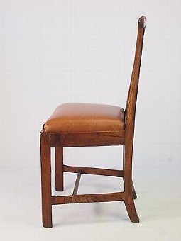 Antique Antique Georgian Elm Desk Chair - Hall Dining Side Bedroom Dressing Table Chair
