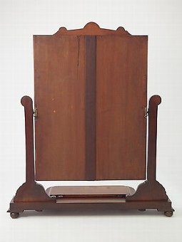 Antique Very Large Antique Victorian Dressing Table Mirror -Mahogany Swing Toilet Mirror