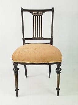 Antique Set 4 Antique Victorian Dining Chairs - Aesthetic Movement Regecny Revival Hall