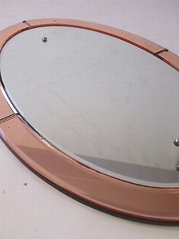 Antique Art Deco Mirror Circa 1920s - Frameless Vintage Over Mantle Hall Wall Bedroom