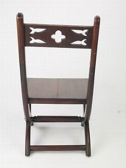 Antique Antique Victorian Gothic Revival Hall Chair - Side Nursing Dressing Table Chair