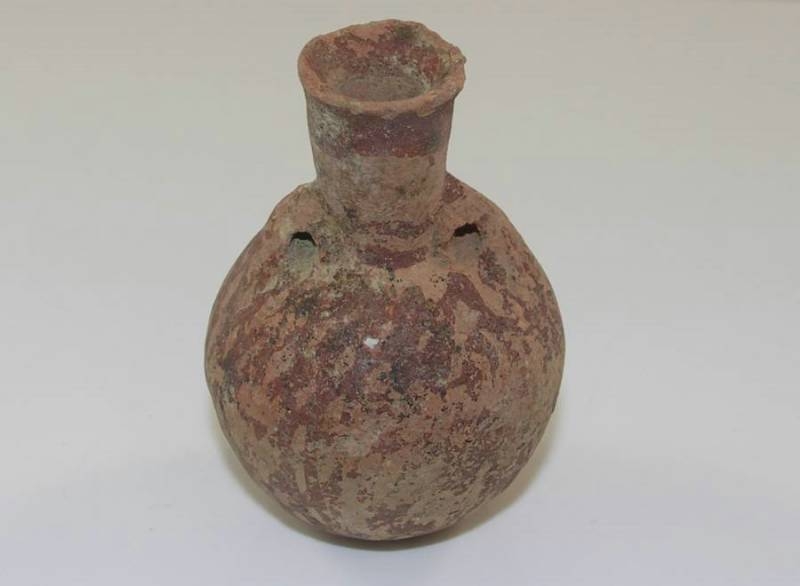 Bronze Age Painted Terracotta Flask