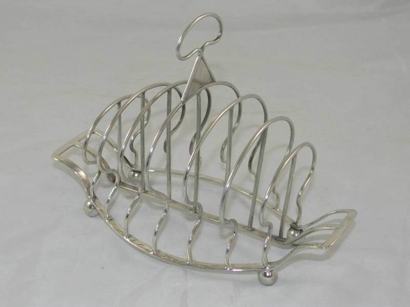 Late 18th Century Silver Letter Rack Toast Rack