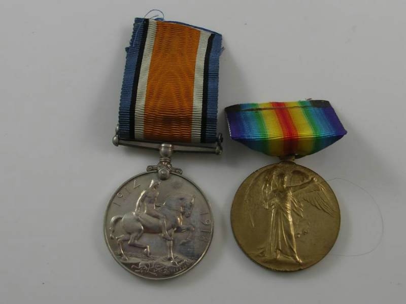 First World War Pair Of Medals Awarded To PTE JF Williams