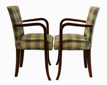 Antique Pair of Art Deco French Bridge Chairs