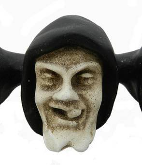 Antique French Gargoyle Heads Plaster Statue 7 Misericord Monks