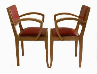 Antique 5 French Art Deco Bridge Chairs will separate