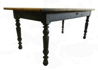 Antique C19 French Farm House Table Kitchen Dining