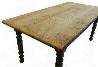 Antique C19 French Farm House Table Kitchen Dining