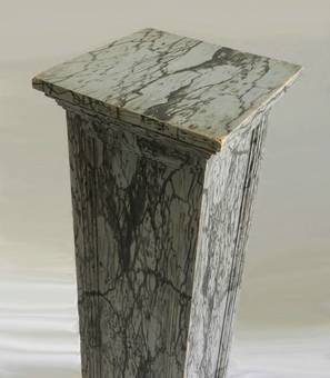 Antique Original C19 French Painted Column Faux Marble