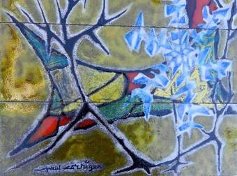 Antique Original French Ceramic Panel by Paul Corriger 19232009 Mid Century