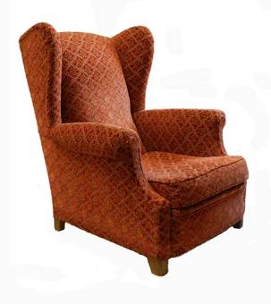 Antique Pair of  Wing Armchairs French 1930s