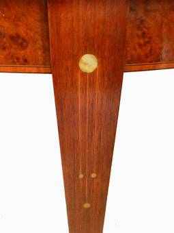 Antique Pair of Art Deco Console Tables French inlaid MoP Demi Lune