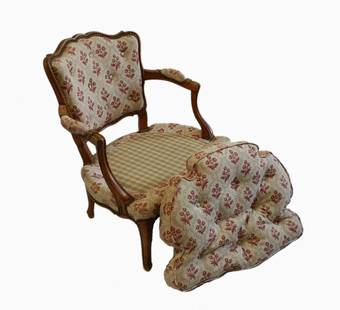 Antique Pair of Diminutive French Open Armchairs