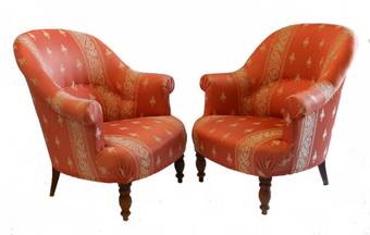 Antique Pair of French Armchairs c1900 to recover