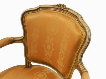 Antique Pair of French Open Armchairs Cabriolet