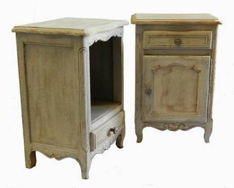 Antique Pair of French Side Cabinets Bedside Tables Nightstands