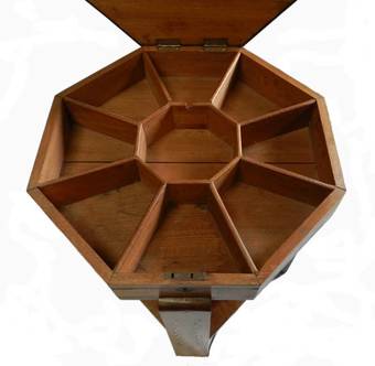 Antique Unusual Art Deco Table Marquetry opening Top French moorish