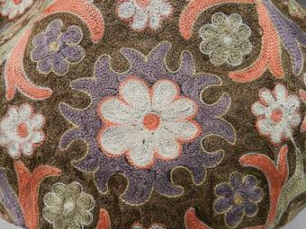 Antique Vintage Turkish Embroidered Accent Cushion 3 available