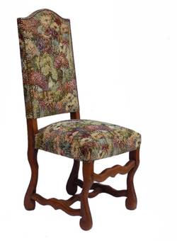 Antique 6 French Dining Chairs Os de Mouton