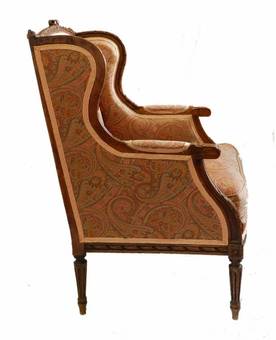 Antique French Bergere Armchair C19 Louis XVI st