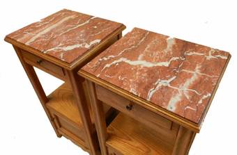 Antique Pair Arts  Crafts Side Cabinets Nightstand Bedside Tables