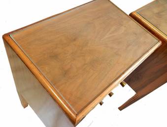Antique Unusual Pair Art Deco Side Cabinets Nightstand Bedside Tables
