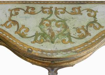Antique Italian Console Table with original paint 