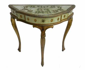 Antique Italian Console Table with original paint 
