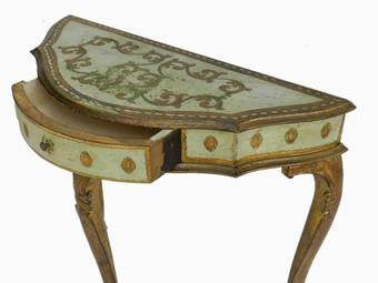 Antique Italian Console Table with original paint 