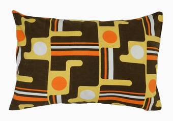 Antique 2 Throw Pillows Accent Cushion Vintage Mid Century Fabric