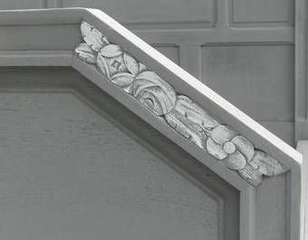 Antique Art Deco UK King Size Bed Base French Painted Bed US Queen