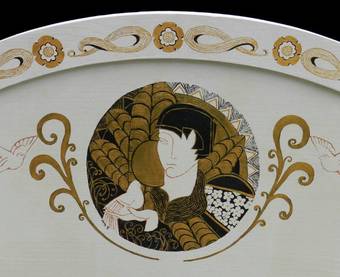 Antique Art Deco French Bed Artist Painted UK King size US Queen 