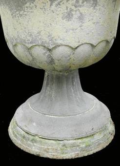 Antique 3 Garden Urns Composite Planters early C20