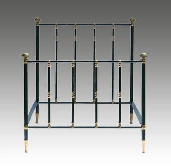 Antique French Brass  Iron Bed Single early C20