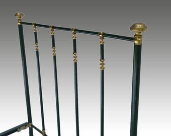 Antique French Brass  Iron Bed Single early C20