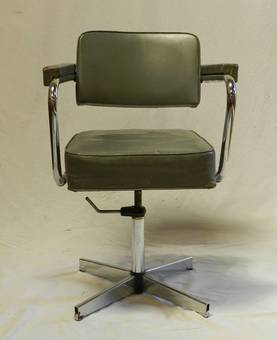 Antique Mid Century Revolving Desk Chair Office adjustable height