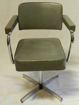 Antique Mid Century Revolving Desk Chair Office adjustable height