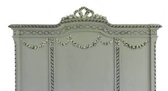Antique C19 French Double Bed  Base painted Oak ready to go