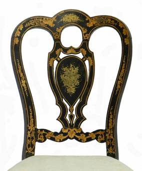 Antique French Napoleon III Side Chair Chinoiserie Boudoir Bedroom